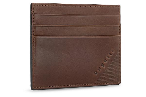 Портмоне для кредитных карт BUGATTI АРИСТОКРАТ | NOBILE, с защитой данных RFID, коричневое, натуральная воловья кожа, 10х0,3х8 см 49125007 BUGATTI, Артикул: 49125007 фото №1
