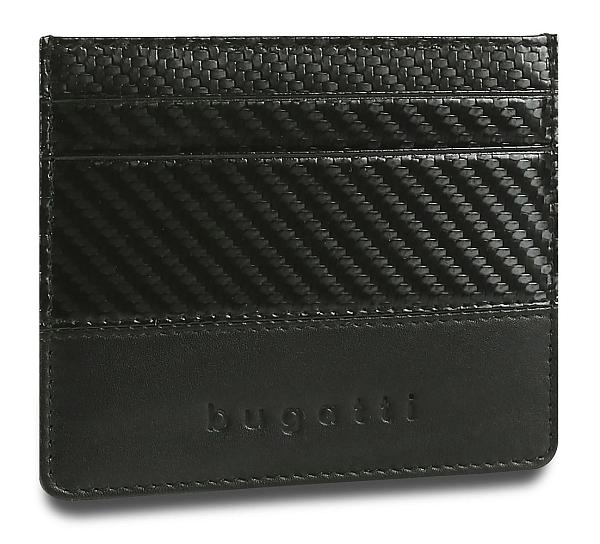 Портмоне для кредитных карт BUGATTI КОМЕТА | COMET, с защитой данных RFID, черное, натуральная воловья кожа, 10,2х0,2х8,2 см 49220701 BUGATTI, Артикул: 49220701 фото №1