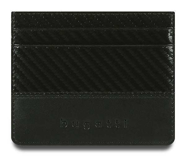 Портмоне для кредитных карт BUGATTI КОМЕТА | COMET, с защитой данных RFID, черное, натуральная воловья кожа, 10,2х0,2х8,2 см 49220701 BUGATTI, Артикул: 49220701 фото №1