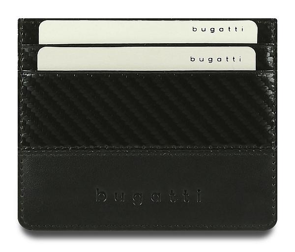 Портмоне для кредитных карт BUGATTI КОМЕТА | COMET, с защитой данных RFID, черное, натуральная воловья кожа, 10,2х0,2х8,2 см 49220701 BUGATTI, Артикул: 49220701 фото №1