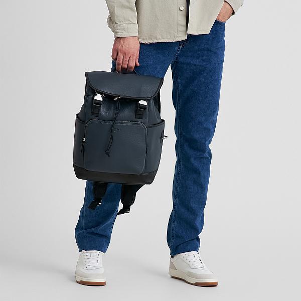 Рюкзак Dr.Koffer из натуральной кожи синий Dr.Koffer, Артикул: B402811-260-60-04 фото №1