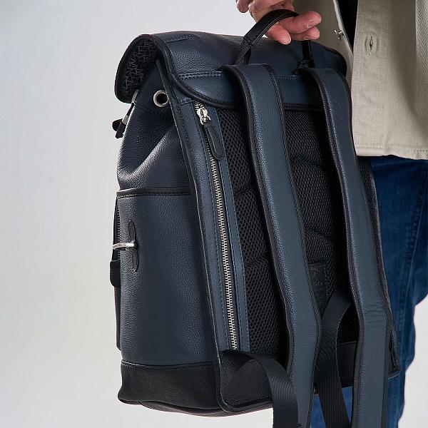 Рюкзак Dr.Koffer из натуральной кожи синий Dr.Koffer, Артикул: B402811-260-60-04 фото №1