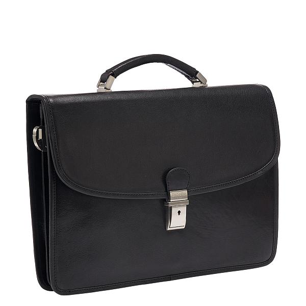 Портфель Dr.Koffer из натуральной кожи черный Dr.Koffer, Артикул: P402104-245-04 фото №1