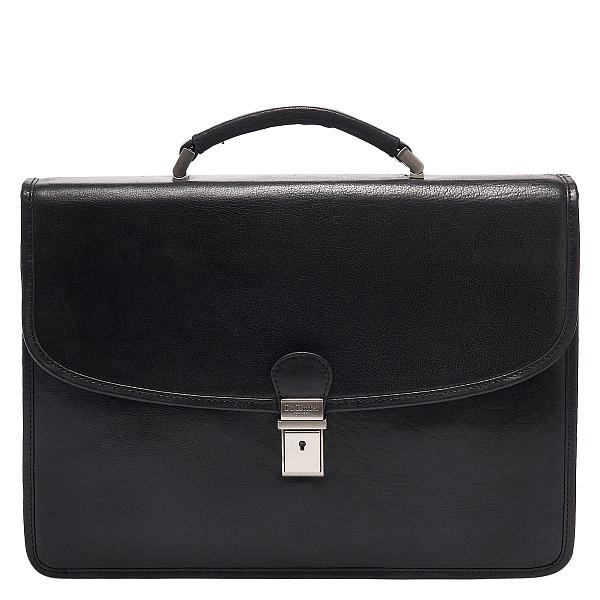 Портфель Dr.Koffer из натуральной кожи черный Dr.Koffer, Артикул: P402104-245-04 фото №1