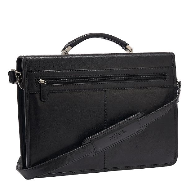 Портфель Dr.Koffer из натуральной кожи черный Dr.Koffer, Артикул: P402104-245-04 фото №1