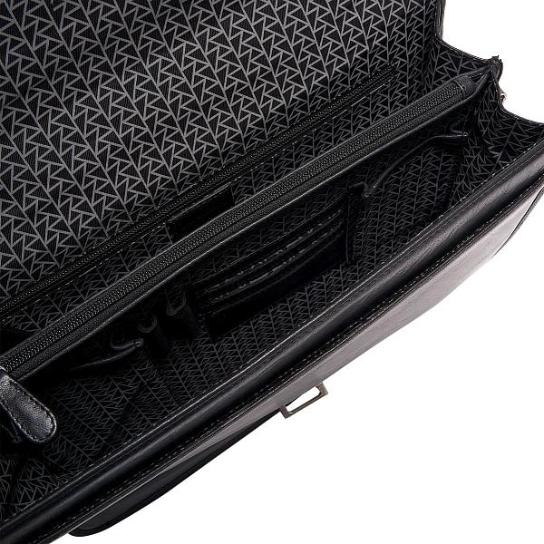 Портфель Dr.Koffer из натуральной кожи черный Dr.Koffer, Артикул: P402104-245-04 фото №1