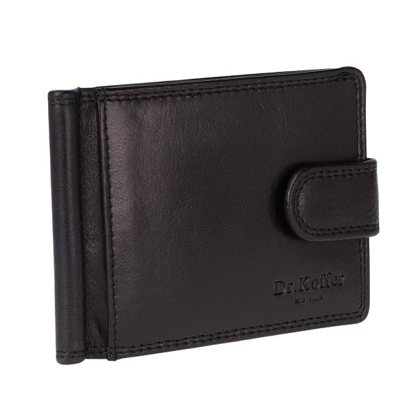Зажим для денег Dr.Koffer из натуральной кожи черный Dr.Koffer, Артикул: X510199-245-04 фото №1