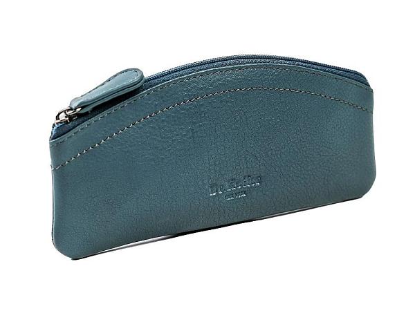 Футляр для очков Dr.Koffer из натуральной кожи голубой Dr.Koffer, Артикул: X510487-44-70 фото №1