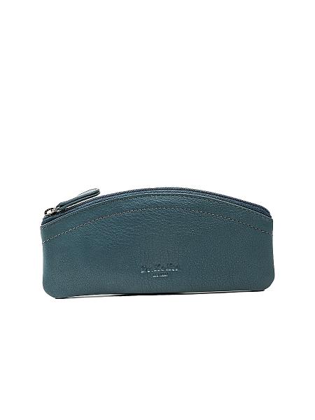 Футляр для очков Dr.Koffer из натуральной кожи голубой Dr.Koffer, Артикул: X510487-44-70 фото №1