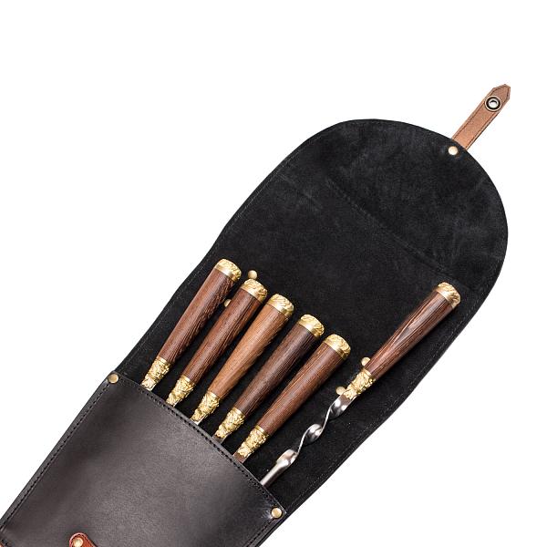 Колчан с шампурами АКСО бордо-черный АКСО, Артикул: НШ.001.БЧ.ВЛ.Т1 фото №1