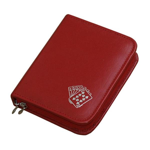 Подарочный дорожный набор для игры в карты «АЗАРТ» в кожаной сумке AKSO 209КК2 АКСО, Артикул: 209КК2 фото №1