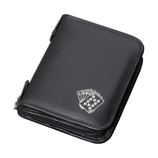 Подарочный дорожный набор для игры в карты «АЗАРТ» в кожаной сумке AKSO 209КК2 АКСО, Артикул: 209КК2 фото №1