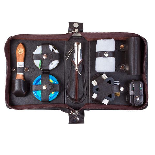 Несессер дорожный для ухода за обувью в сумке из натуральной кожи AKSO 216КК1 АКСО, Артикул: 216КК1 фото №1