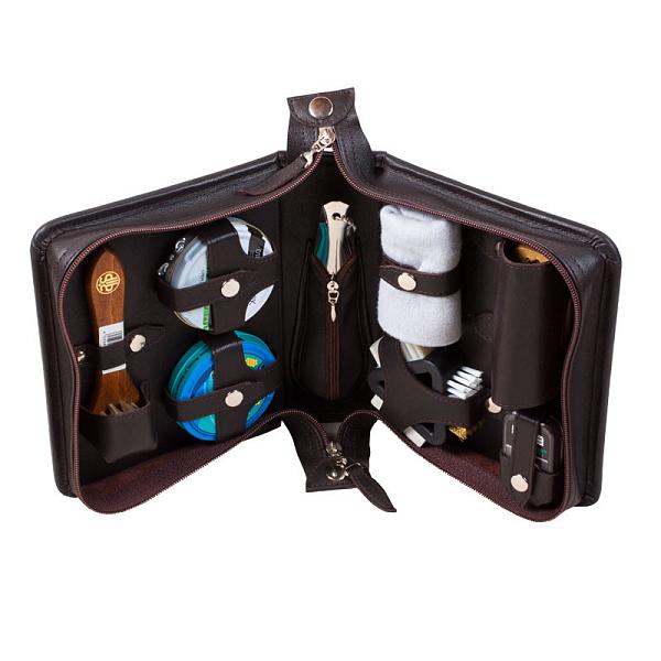 Несессер дорожный для ухода за обувью в сумке из натуральной кожи AKSO 216КК1 АКСО, Артикул: 216КК1 фото №1
