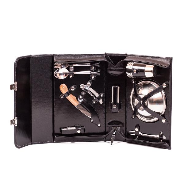 Подарочный набор «Автомобильный» в кожаной в сумке-кейсе (на 4 персоны) AKSO 220КК4 АКСО, Артикул: 220КК4 фото №1