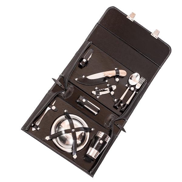 Подарочный набор «Автомобильный» в кожаной в сумке-кейсе (на 4 персоны) AKSO 220КК4 АКСО, Артикул: 220КК4 фото №1