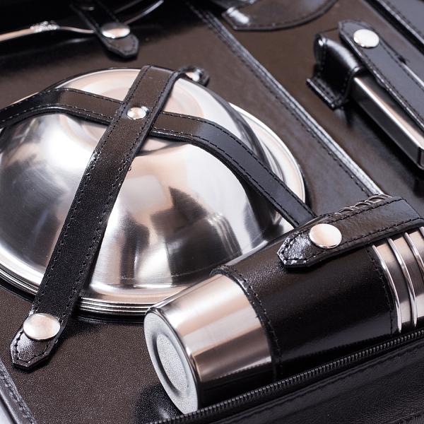 Подарочный набор «Автомобильный» в кожаной в сумке-кейсе (на 4 персоны) AKSO 220КК4 АКСО, Артикул: 220КК4 фото №1