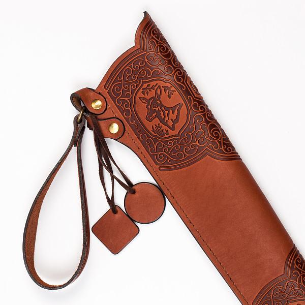 Подарочный набор шампуров 6шт. в чехле из натуральной кожи «Мастер шашлыка» AKSO 398КК6-КТ АКСО, Артикул: 398КК6-КТ фото №1