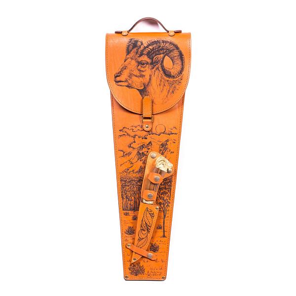 Шампура подарочные 6шт. в колчане из натуральной кожи с гравировкой изображения AKSO 313КК6-Г АКСО, Артикул: 313КК6-Г фото №1