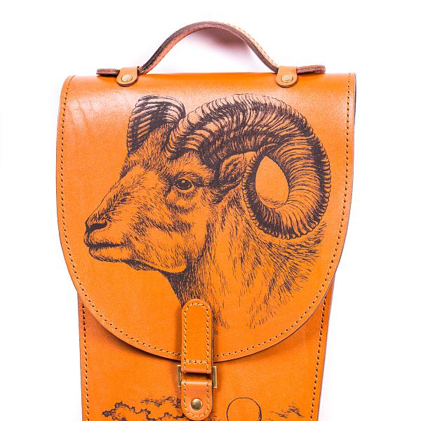 Шампура подарочные 6шт. в колчане из натуральной кожи с гравировкой изображения AKSO 313КК6-Г АКСО, Артикул: 313КК6-Г фото №1