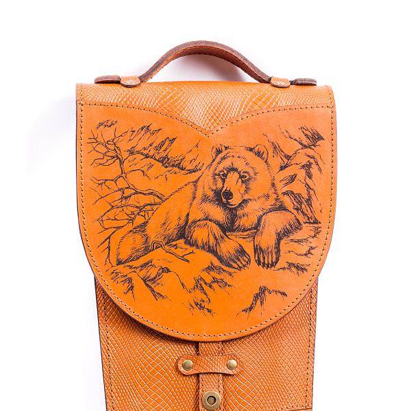 Подарочный набор шампуров 6шт. в колчане из натуральной кожи AKSO 316КК6-Г1 АКСО, Артикул: 316КК6-Г1 фото №1