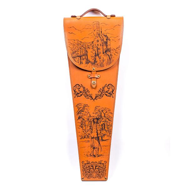 Подарочный набор шампуров 6шт. (мушкетёр) в колчане из натуральной кожи AKSO 382КК6-Г1 АКСО, Артикул: 382КК6-Г1 фото №1