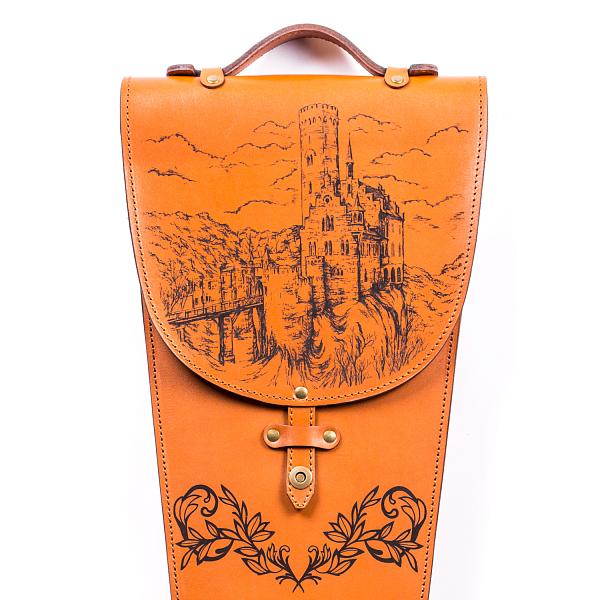 Подарочный набор шампуров 6шт. (мушкетёр) в колчане из натуральной кожи AKSO 382КК6-Г1 АКСО, Артикул: 382КК6-Г1 фото №1