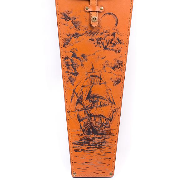 Подарочный набор шампуров 6шт. (парусник) в колчане из натуральной кожи AKSO 382КК6-Г2 АКСО, Артикул: 382КК6-Г2 фото №1