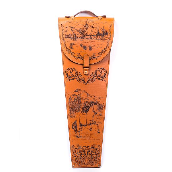 Подарочный набор шампуров 6шт. (Лошадь) в колчане из натуральной кожи AKSO 374ЛО6-Г1 АКСО, Артикул: 374ЛО6-Г1 фото №1