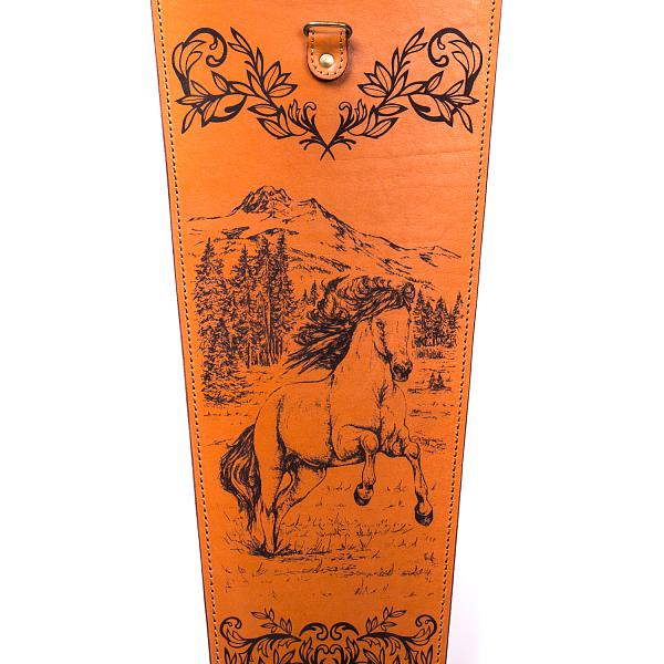 Подарочный набор шампуров 6шт. (Лошадь) в колчане из натуральной кожи AKSO 374ЛО6-Г1 АКСО, Артикул: 374ЛО6-Г1 фото №1