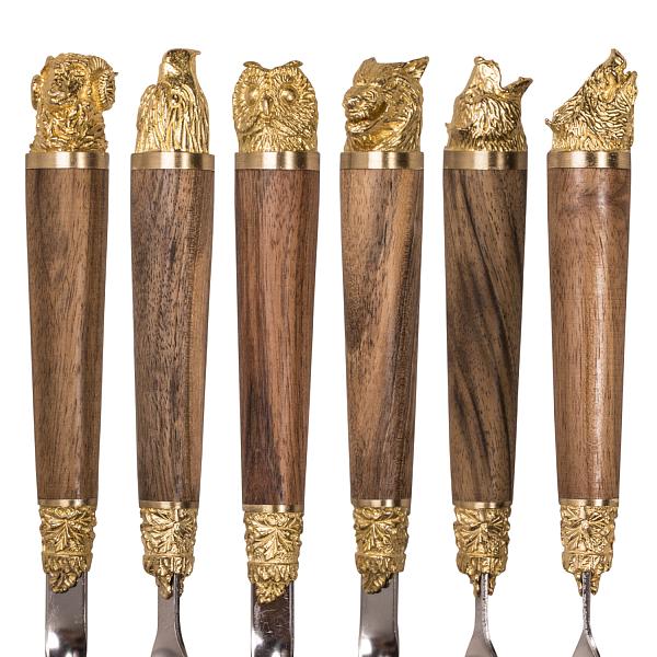 Подарочный набор шампуров 6шт. в колчане из натуральной кожи AKSO 308КК6 АКСО, Артикул: 308КК6 фото №1