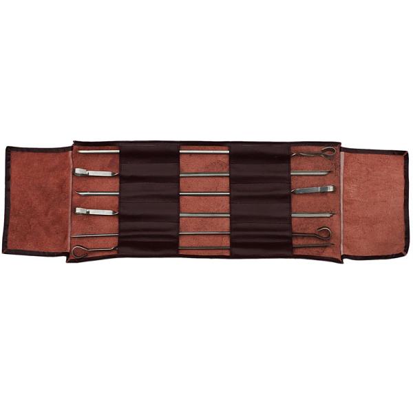 Подарочный набор тубус из натуральной кожи с шампурами 6шт. AKSO 350КК6 АКСО, Артикул: 350КК6 фото №1