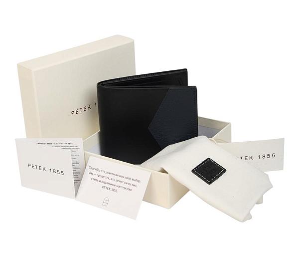 Портмоне мужское Petek из натуральной кожи 10042A.209-01+952-08 Petek, Артикул: 10042A.209-01+952-08 фото №1