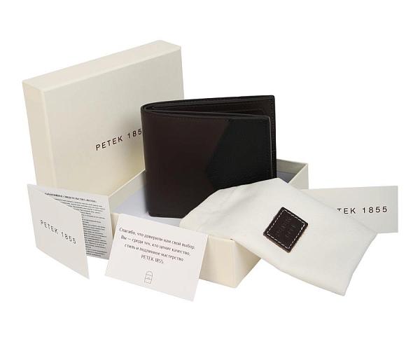 Портмоне мужское Petek из натуральной кожи 10042A.209-02+952-01 Petek, Артикул: 10042A.209-02+952-01 фото №1
