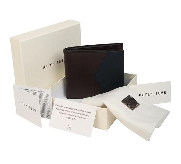 Портмоне мужское Petek из натуральной кожи 10042A.209-02+952-08 Petek, Артикул: 10042A.209-02+952-08 фото №1