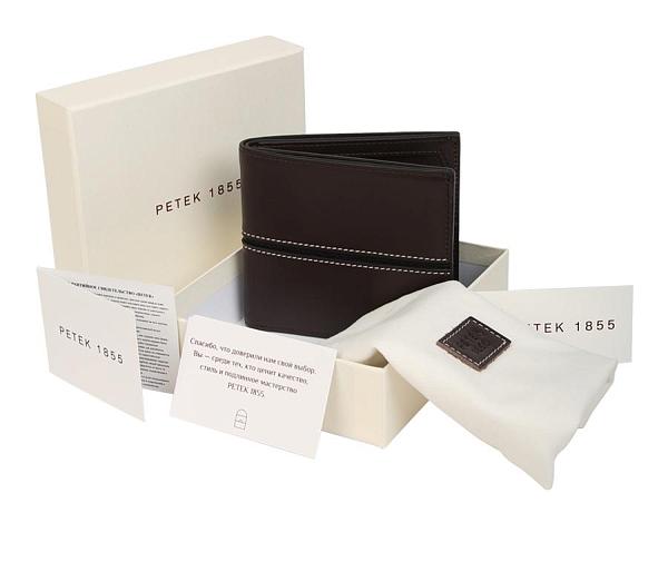 Портмоне мужское Petek из натуральной кожи 10042B.209-02+952-01 Petek, Артикул: 10042B.209-02+952-01 фото №1