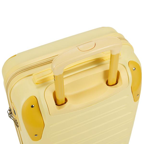 Чемодан TORBER В Отпуск, желтый, ABS-пластик, 36 х 22 х 55 см, 31 л, 2,4 кг T1225Y-S Torber, Артикул: T1225Y-S фото №1