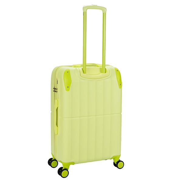 Чемодан TORBER В Отпуск, салатовый, ABS-пластик, 46 х 28,5 х 69 см, 71 л, 3,3 кг T1225G-M Torber, Артикул: T1225G-M фото №1
