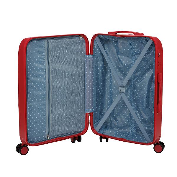 Чемодан TORBER В Отпуск, красный, ABS-пластик, 45 х 27 х 68 см, 63 л, 3,1 кг T1225R-M Torber, Артикул: T1225R-M фото №1