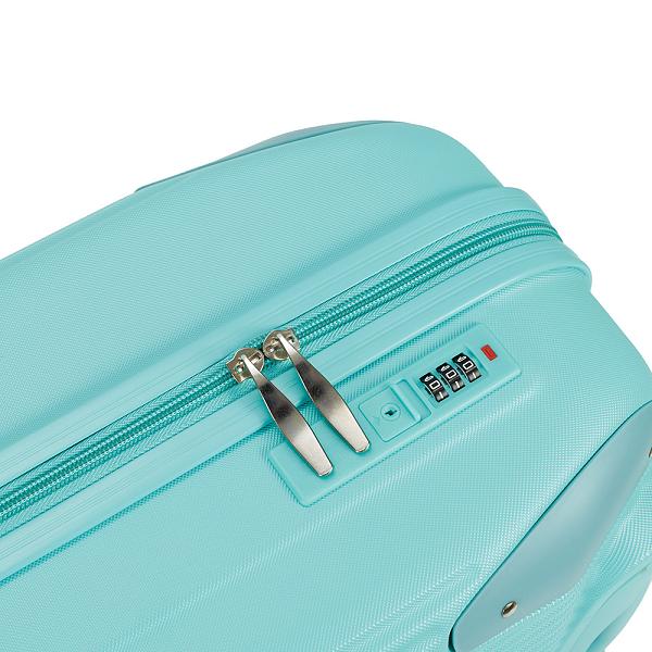 Чемодан TORBER В Отпуск, бирюзовый, ABS-пластик, 41 х 25 х 61 см, 48 л, 2,7 кг T1225T-S Torber, Артикул: T1225T-S фото №1