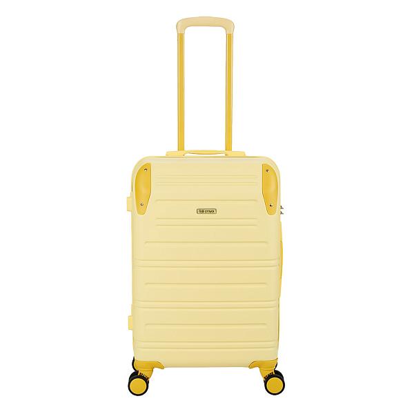 Чемодан TORBER В Отпуск, желтый, ABS-пластик, 42 х 26 х 65 см, 55 л, 3 кг T1225Y-M Torber, Артикул: T1225Y-M фото №1