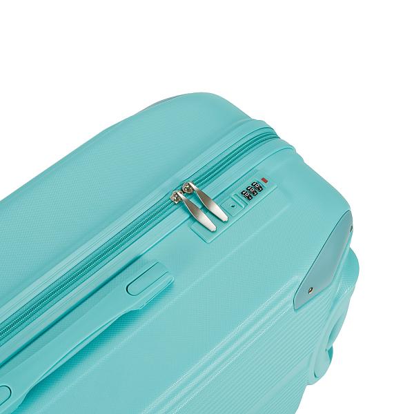 Чемодан TORBER В Отпуск, бирюзовый, ABS-пластик, 48 х 29,5 х 72 см, 80 л, 3,4 кг T1225T-M Torber, Артикул: T1225T-M фото №1