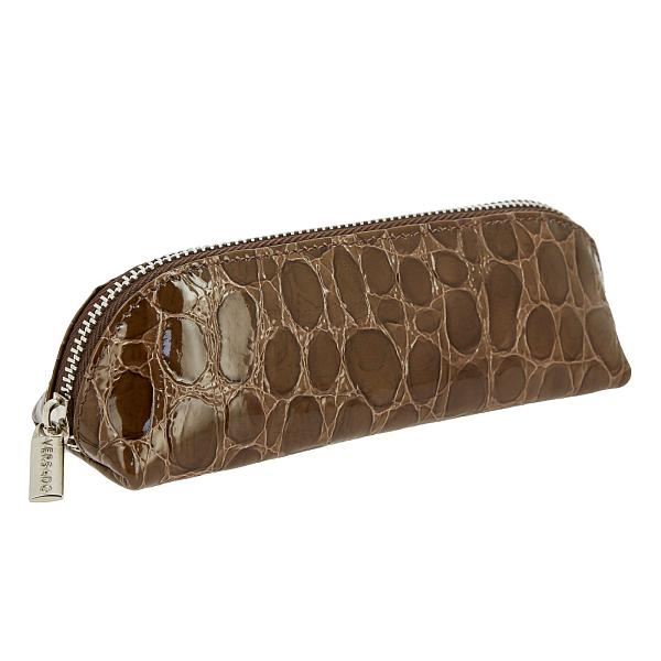 Кожаный футляр косметичка Versado 006 brown croco Versado, Артикул: 006 brown croco фото №1