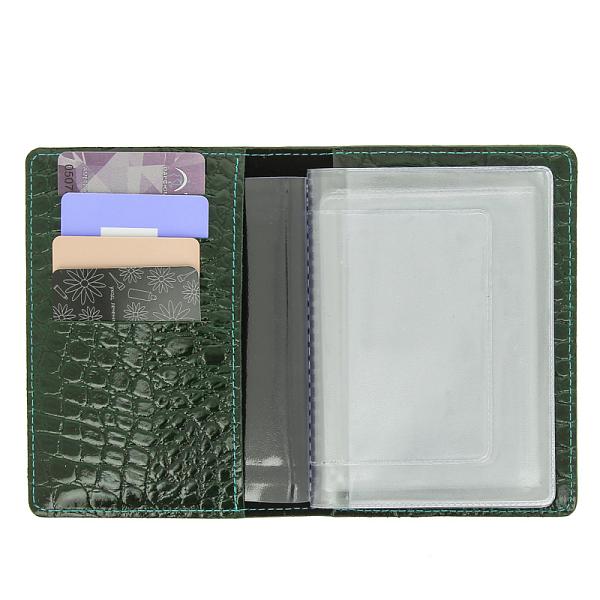 Обложка для автодокументов Versado 044-2 green croco Versado, Артикул: 044-2 green croco фото №1