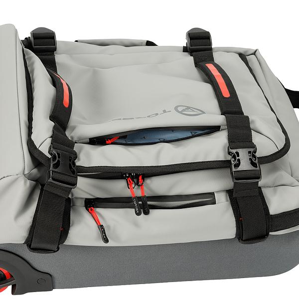 Сумка на колесах TORBER РИТМ, серый, полиэстер 900D с PU покрытием, 49 x 35,5 x 26 см, 35 л T1810S Torber, Артикул: T1810S фото №1