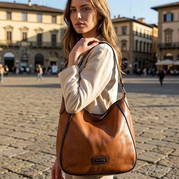 Женская сумка светло-коричневый Gianni Conti 6553630 Cuoio Leather Gianni Conti, Артикул: 6553630 Cuoio Leather фото №1