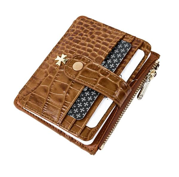 Картхолдер NARVIN из натуральной кожи 9104-Croco Capuccino Vasheron, Артикул: 9104-Croco Capuccino фото №1