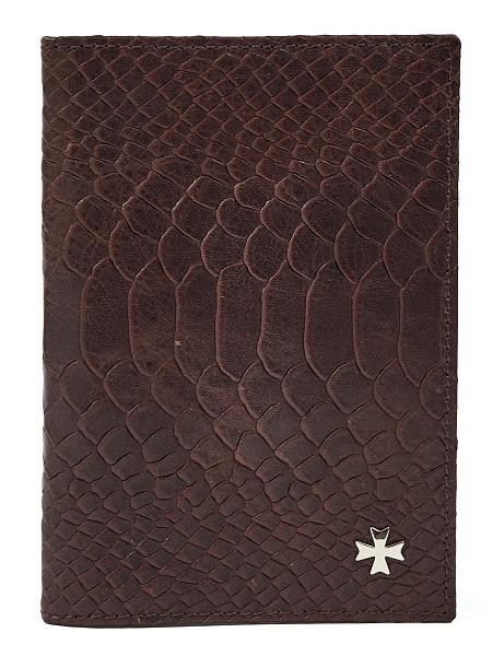 Обложка для паспорта Narvin 9158-Anaconda Brown Vasheron, Артикул: 9158-Anaconda Brown фото №1