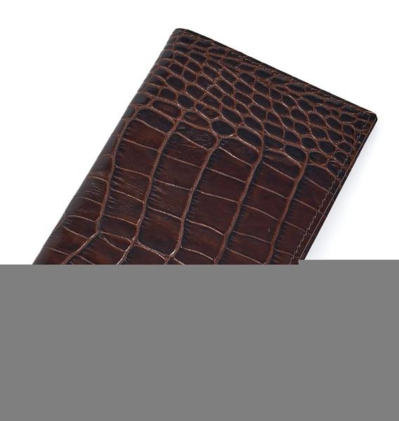 Обложка для паспорта Narvin 9158-Croco Brown Vasheron, Артикул: 9158-Croco Brown фото №1