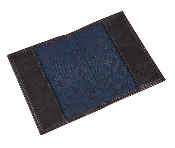 Обложка для паспорта Narvin 9158-Croco Brown Vasheron, Артикул: 9158-Croco Brown фото №1